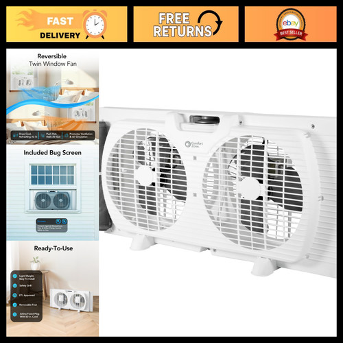 Reversible twin window fan - twin,